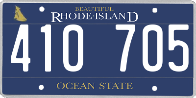 RI license plate 410705
