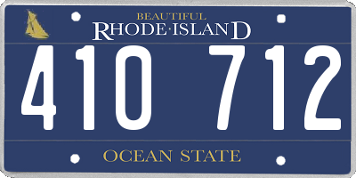 RI license plate 410712