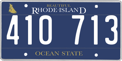 RI license plate 410713