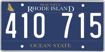 RI license plate 410715