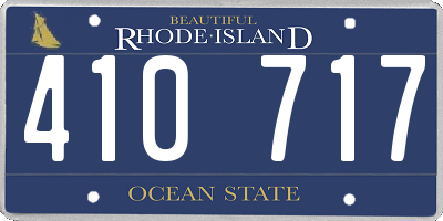 RI license plate 410717
