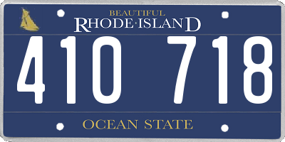 RI license plate 410718
