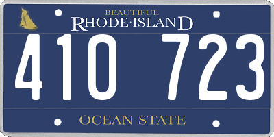 RI license plate 410723