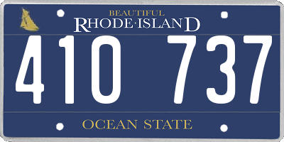 RI license plate 410737