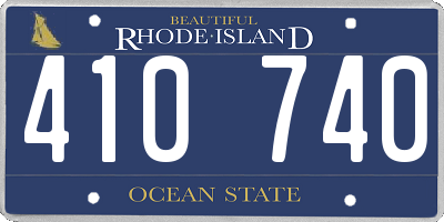 RI license plate 410740