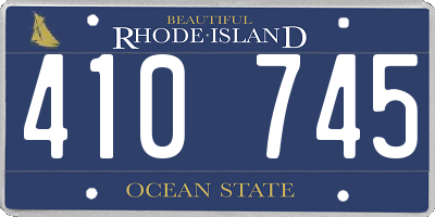 RI license plate 410745