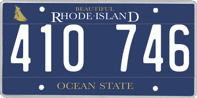 RI license plate 410746