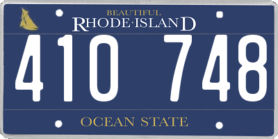 RI license plate 410748