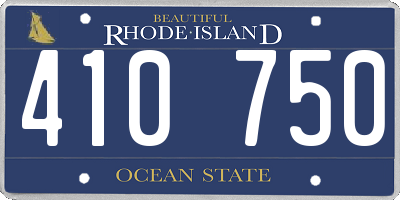 RI license plate 410750