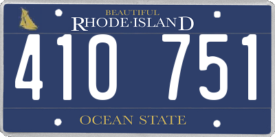 RI license plate 410751