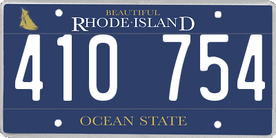 RI license plate 410754