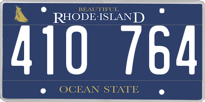 RI license plate 410764
