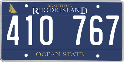 RI license plate 410767