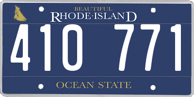 RI license plate 410771