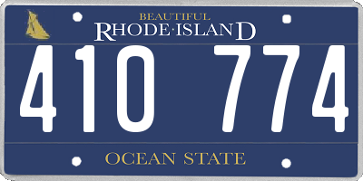 RI license plate 410774