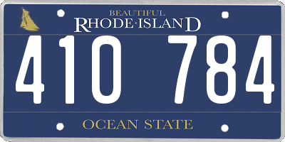 RI license plate 410784