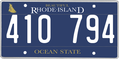 RI license plate 410794