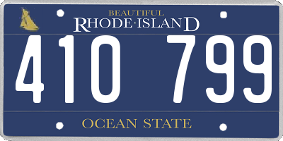 RI license plate 410799
