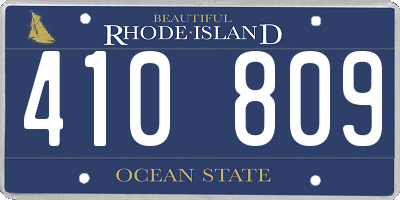 RI license plate 410809
