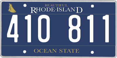 RI license plate 410811