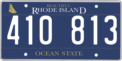 RI license plate 410813