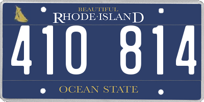 RI license plate 410814