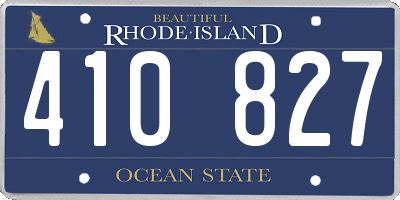 RI license plate 410827