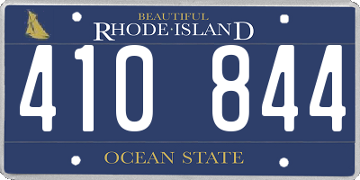 RI license plate 410844