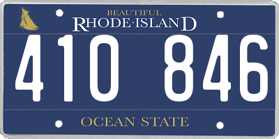 RI license plate 410846