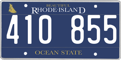 RI license plate 410855