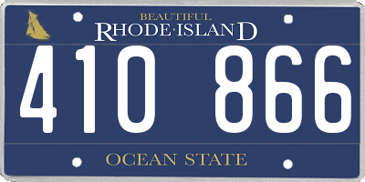 RI license plate 410866