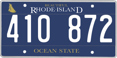 RI license plate 410872