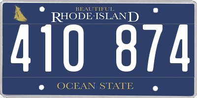 RI license plate 410874