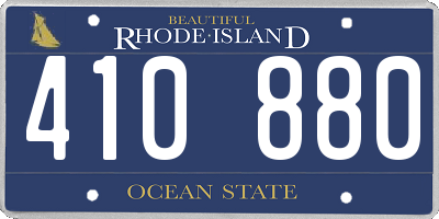 RI license plate 410880