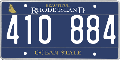 RI license plate 410884