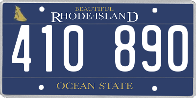 RI license plate 410890