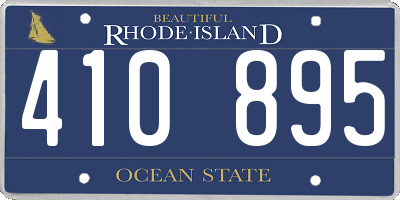 RI license plate 410895