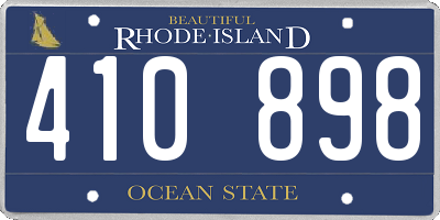 RI license plate 410898