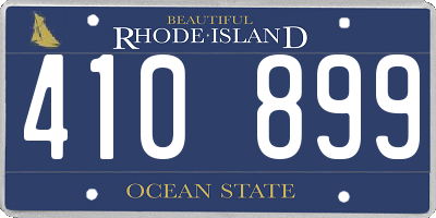 RI license plate 410899
