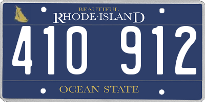 RI license plate 410912