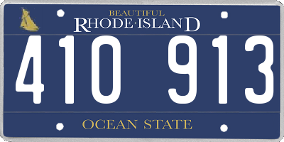 RI license plate 410913