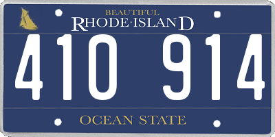 RI license plate 410914