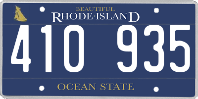 RI license plate 410935