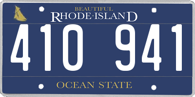 RI license plate 410941