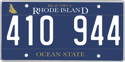 RI license plate 410944