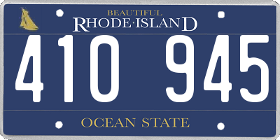 RI license plate 410945