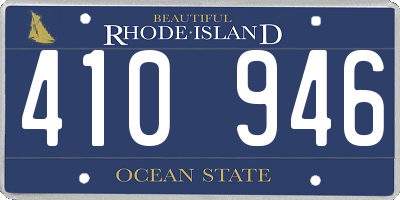 RI license plate 410946