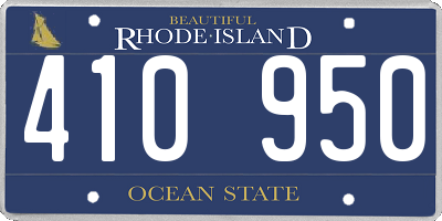 RI license plate 410950