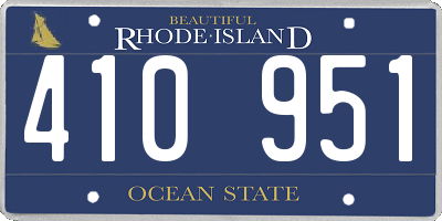 RI license plate 410951