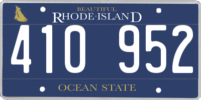 RI license plate 410952